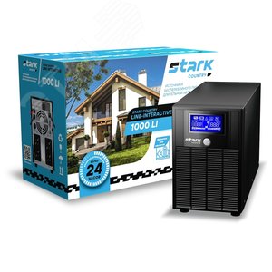 Изображение товара Источник бесперебойного питания line interactive 1000ВА Stark Country 1000 Li (max зарядный ток 20А) (шт)