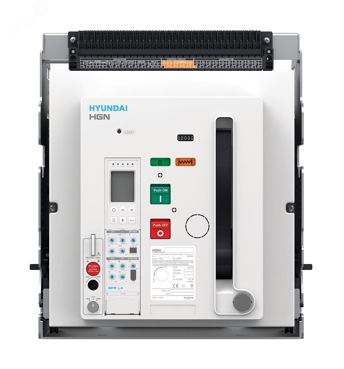 Изображение товара Воздушный выключатель HGS, 2000А, 3 полюса, выкатной, GPR-LP