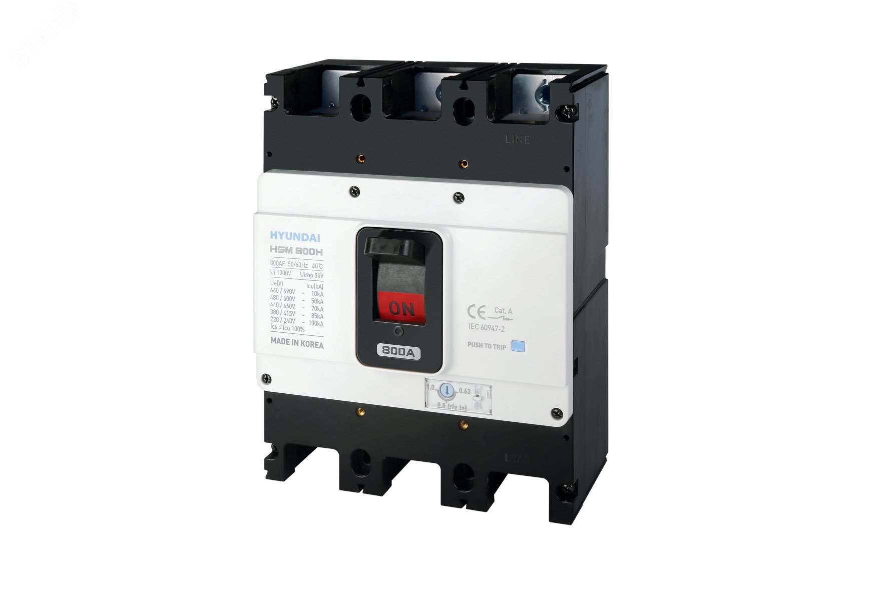 Изображение товара Автоматический выключатель HGM630E3PT4BS0000C00630F 630А 38кА 3 полюса