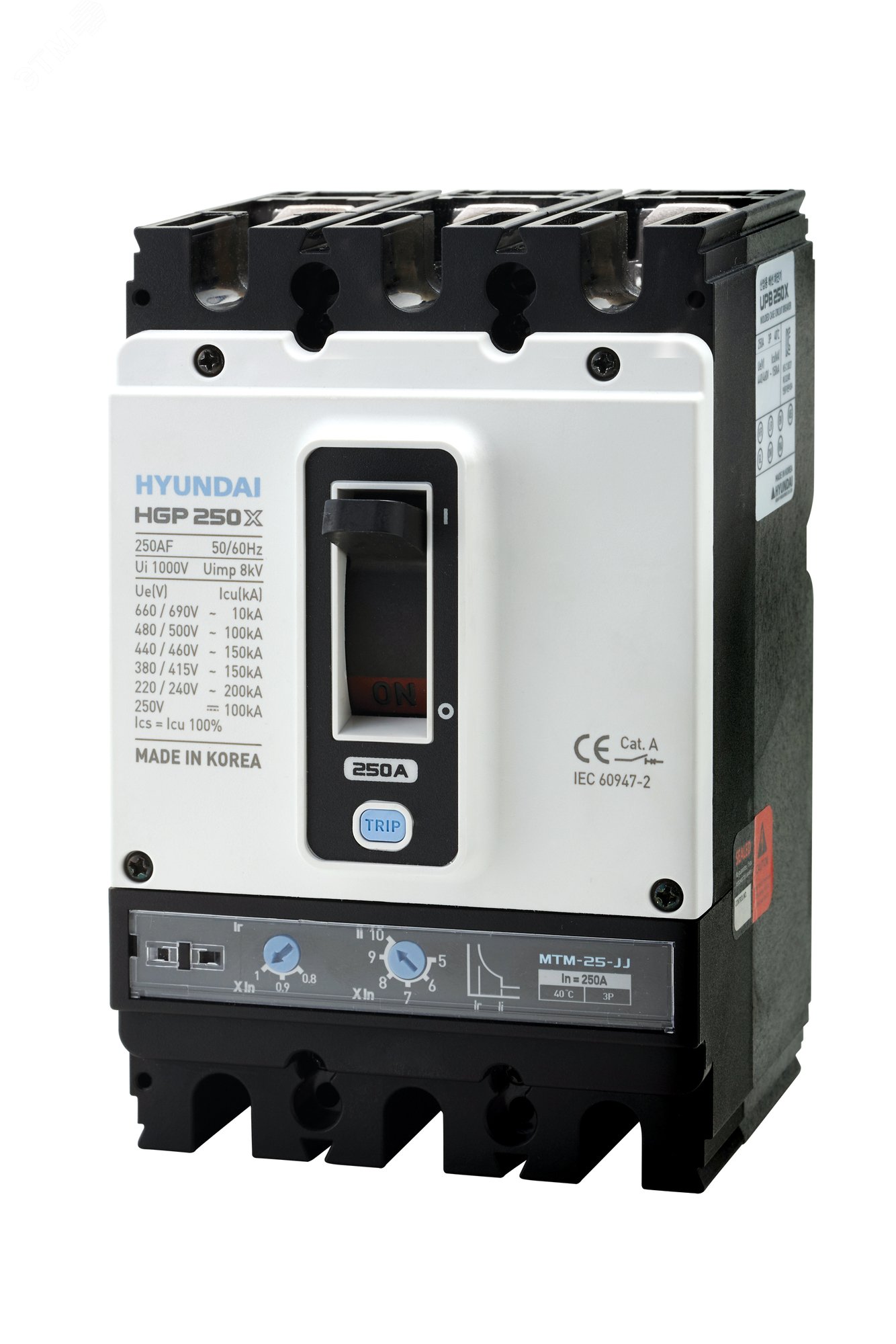 Изображение товара Автоматический выключатель HGP250S-G3PEES0000C00250 250А 3Pol УК металл корпус