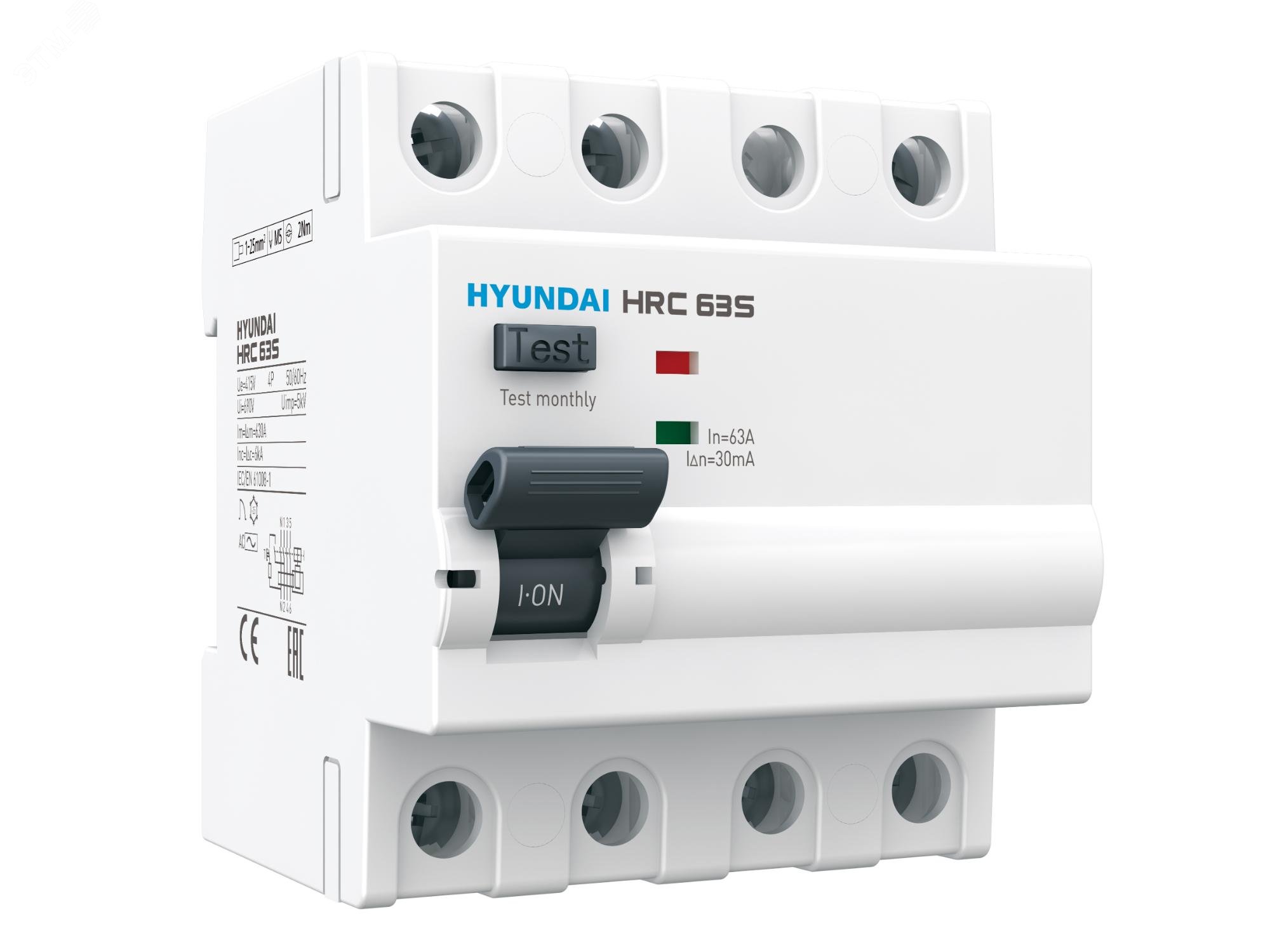 Изображение товара Выключатель дифференциального тока УЗО 4П 25А 30мА A Standard HRC