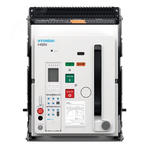 Изображение товара Воздушный выключатель серии HGN, арт. HGN06A3BM0C0S054TBAEL (630А, 3P, 85кА, выкатной c горизонтальным расположением шин, реле GPR-LP) (шт)