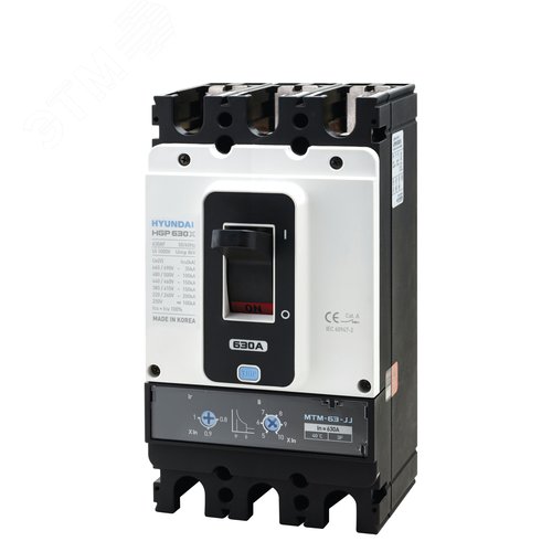 Изображение товара Выключатель автоматический в литом корпусе типа HGP, типоразмера 400 AF (400 А, 70 кА, 3 полюса, AC, расцепитель ETU-D (LSIG), уставка расцепителя 0,4-1xIn, переднее подключение) (шт)