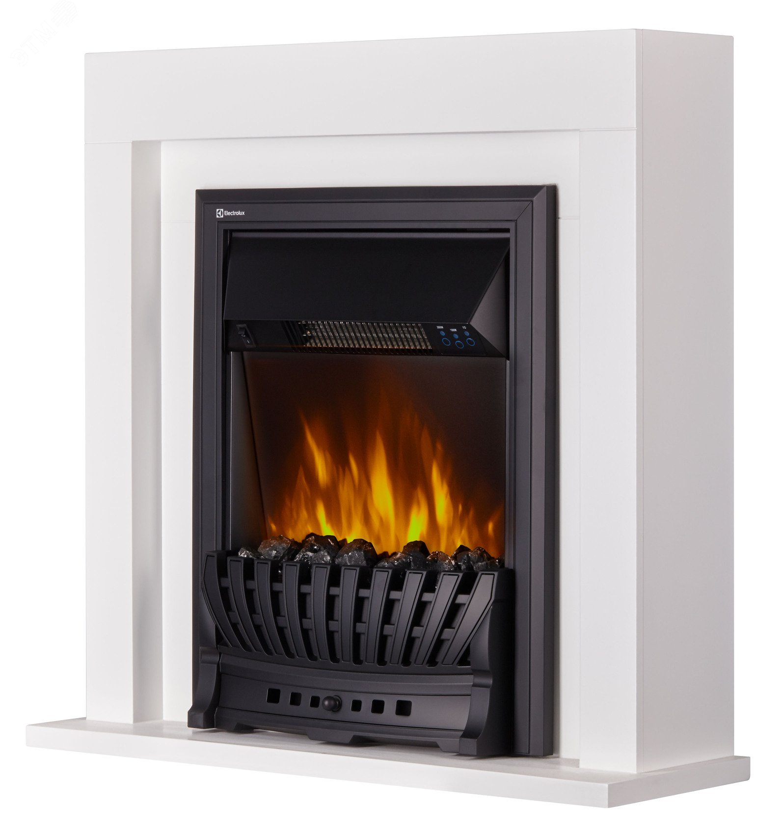 Изображение товара Портал для камина Simple Classic белый шпон с прямыми линиями