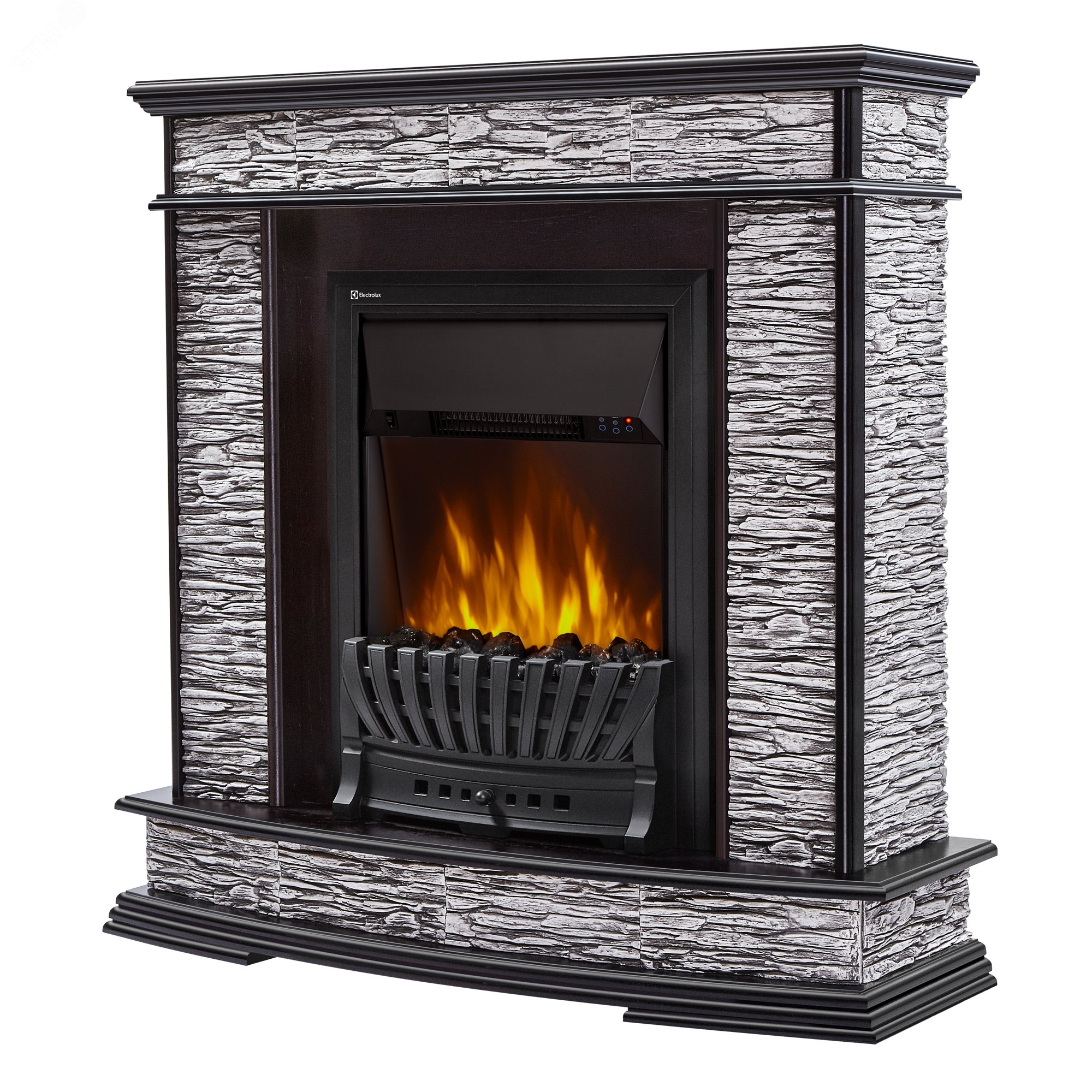 Изображение товара Портал для камина Firelight Scala Classic серый сланец и шпон венге