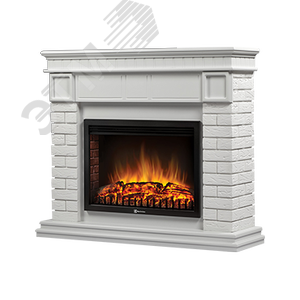 Изображение товара Портал для камина Bricks 30 из камня белый кирпич и белая эмаль (шт)