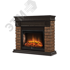 Изображение товара Портал для камина Bricks WOOD 30 из камня темный кирпич и шпон венге (шт)