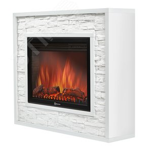 Изображение товара Портал для камина Loft 30 из камня белый сланец и белая эмаль (шт)