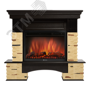 Изображение товара Портал для камина Pietra Nuovo 25 из камня натуральный сланец и темный дуб (шт)