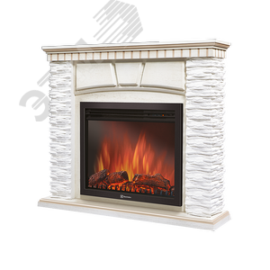 Изображение товара Портал для камина Porto 25 из камня белый сланец и беленый дуб (шт)