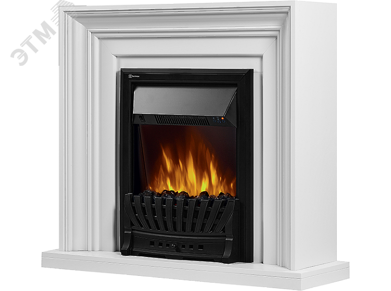 Изображение товара Портал для камина Stretto Classic белый из МДФ, подходит для электрокаминов