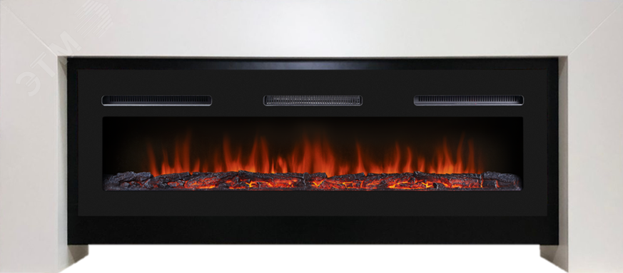 Изображение товара Портал для камина Suprema Long белый из МДФ стиль супрематизм