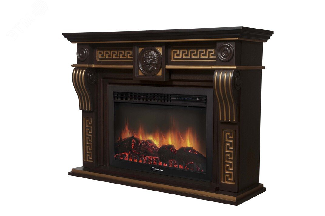 Изображение товара Портал для камина Vittoriano 30 темный дуб с золотой патиной