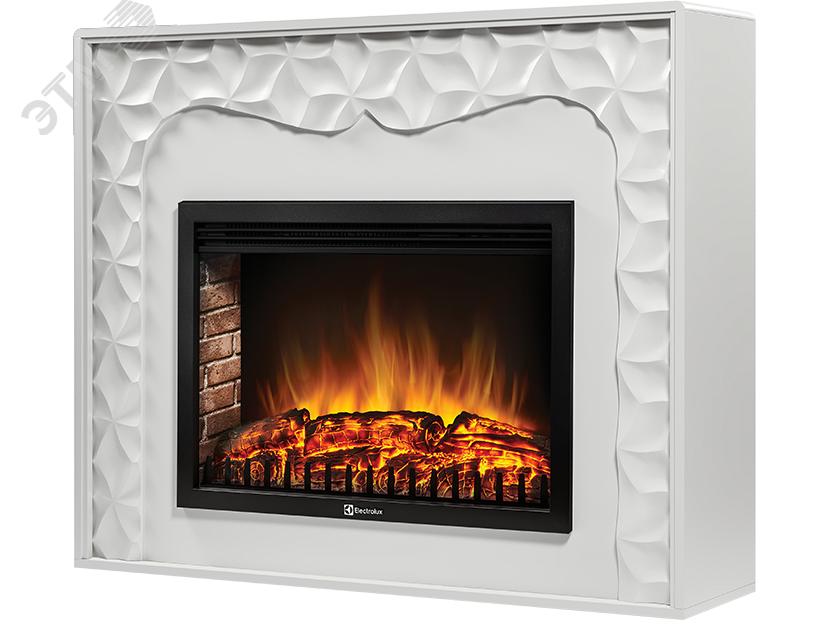 Изображение товара Портал для камина Vivo 30 белый с 3D-фрезеровкой и эмалевым покрытием