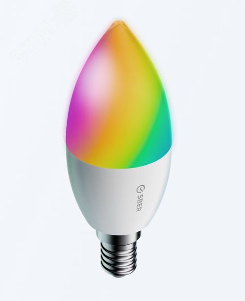 Изображение товара Лампа светодиодная умная SBER C37 RGB, 5.5 Вт (шт)