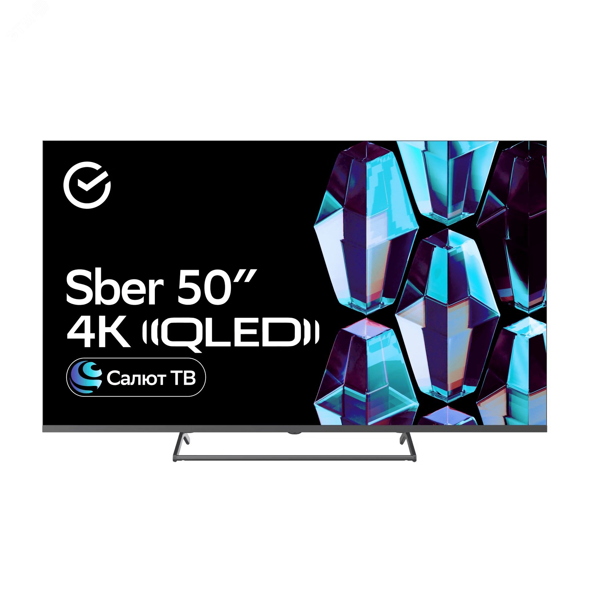 Изображение товара Смарт телевизор Sber QLED UHD 50' в титановой расцветке