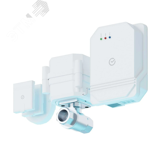 Изображение товара Система защиты от протечек воды умная, SBER Wi-Fi 3/4 дюйма (комплект: блок управления, 2 привода, 2 проводных и 1 беспроводной датчик) (шт)