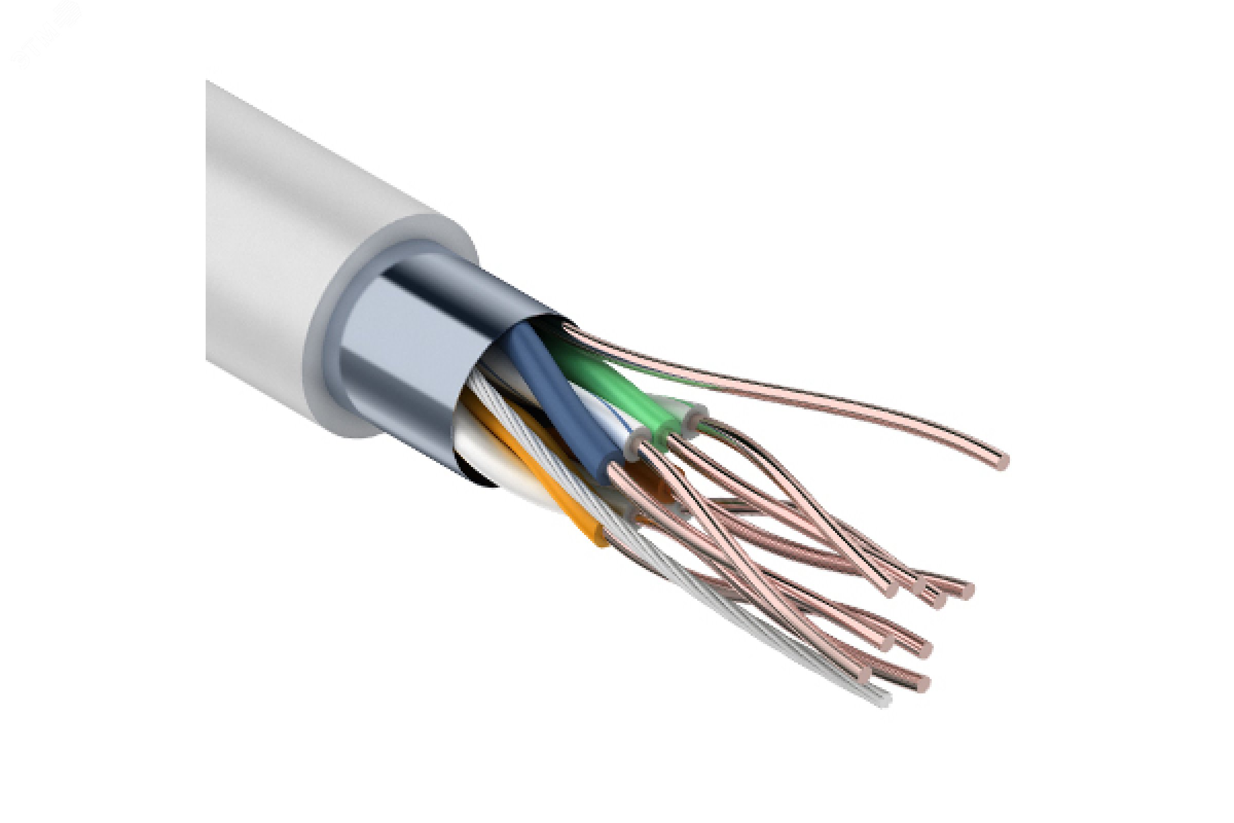 Изображение товара Витая пара F/UTP 4PR 24AWG CCA CAT5e PVC IN серый 305 м (м)