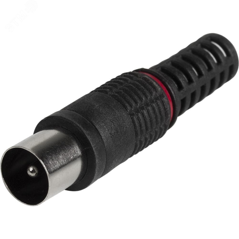 Изображение товара Разъем штекер TV без пайки черный (шт)