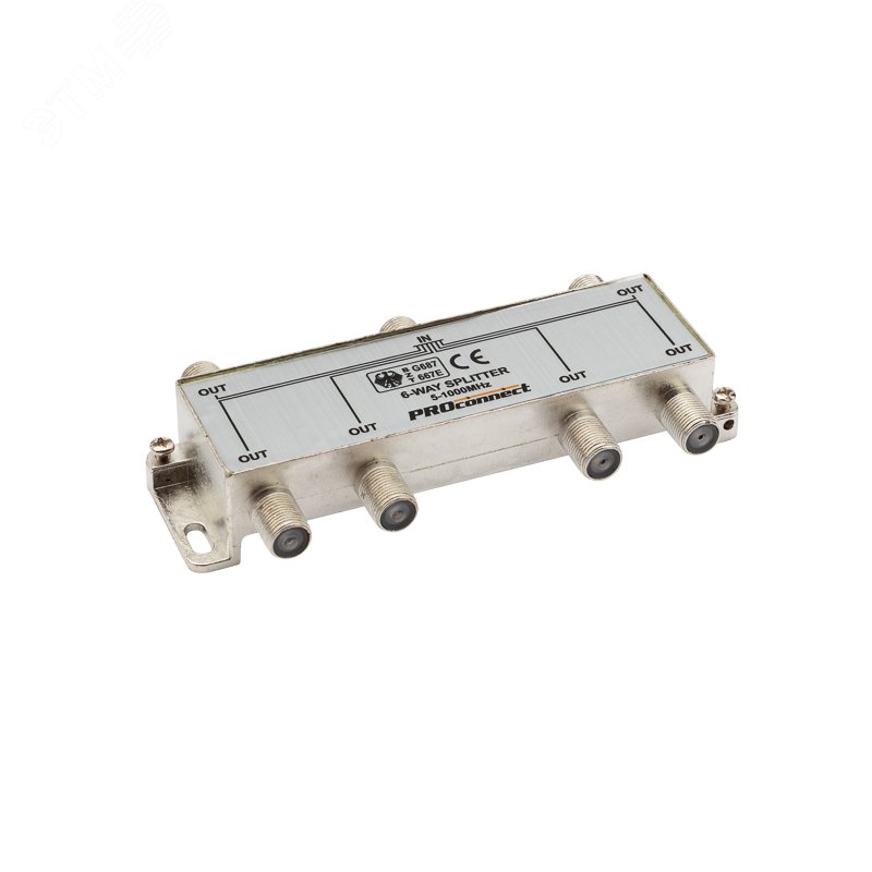 Изображение товара Делитель ТВ на 6 выходов под F-разъем 5-1000 МГц PROconnect