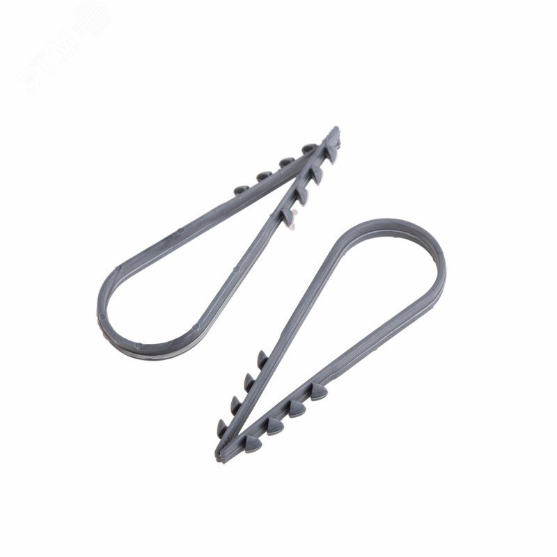 Изображение товара Дюбель-хомут нейлоновый 19-25 мм, круглый, серый (100 шт/уп) (упак)