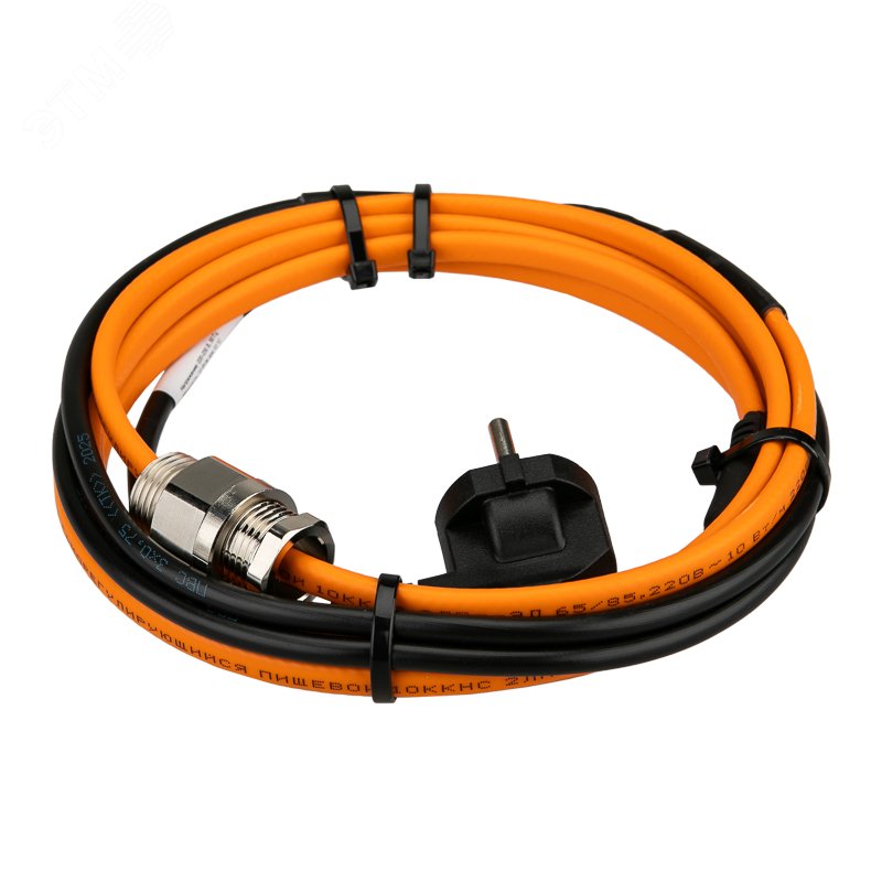 Изображение товара Греющий саморегулирующийся кабель PROconnect 2м 10Вт для труб внедушки и наружной установки