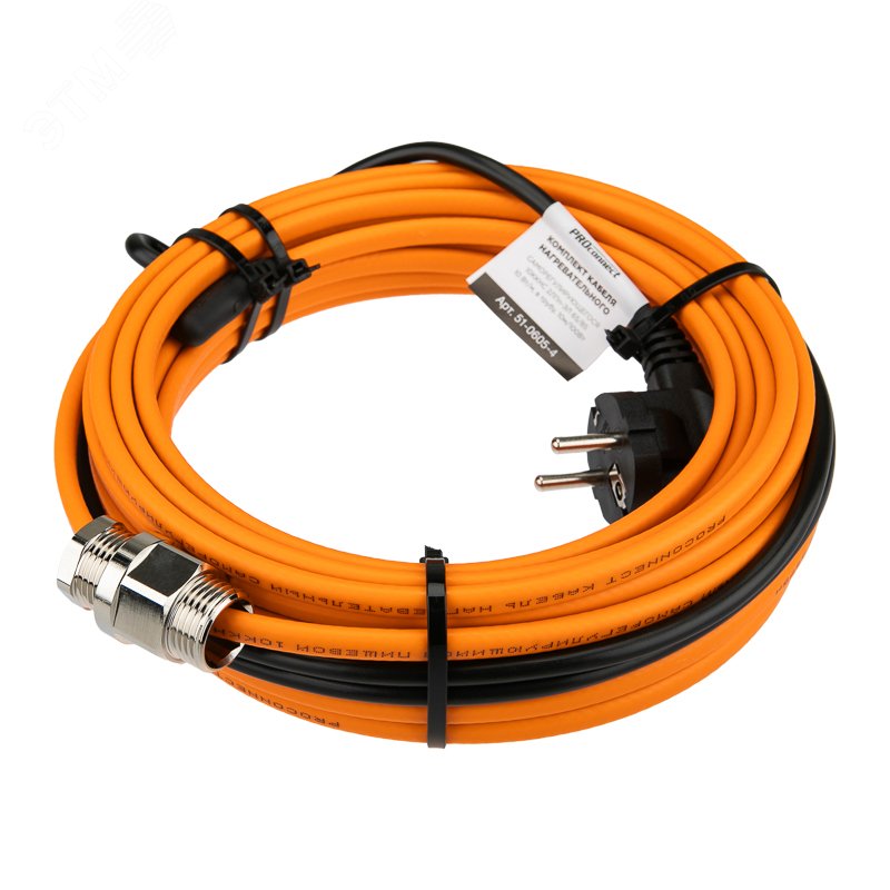 Изображение товара Кабель греющий саморегулирующийся 10 ККНС 2ЛПп-ЭЛ 65/85 PROconnect 10м 100Вт