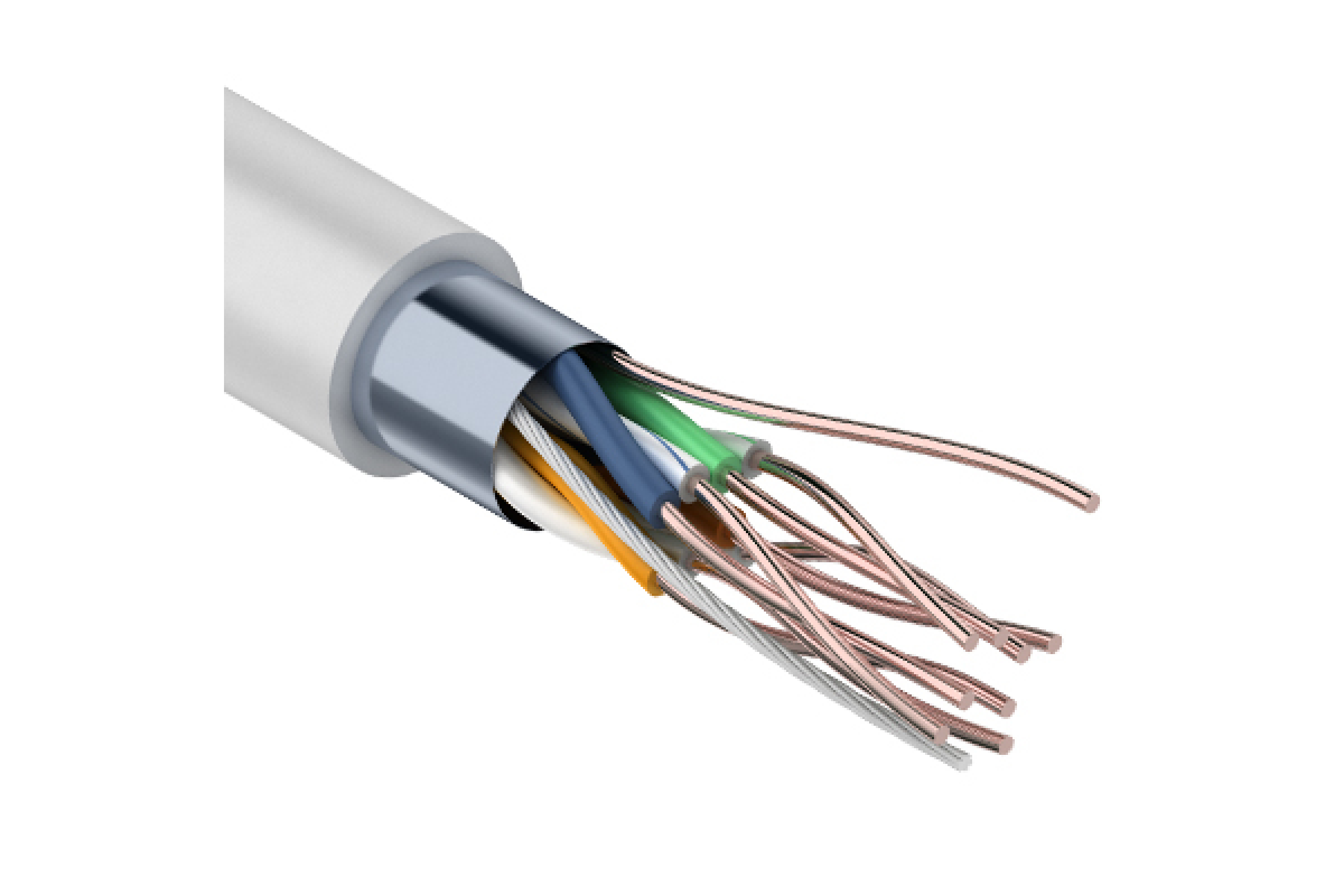 Витая пара F/UTP 4PR 24AWG CCA CAT5e PVC IN серый