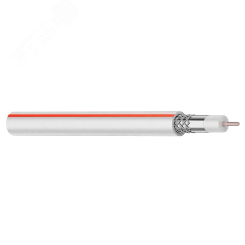 Изображение товара Кабель коаксиальный SAT 50M 75 Ом CCS/Al/Al 75% бухта 20м белый (м)