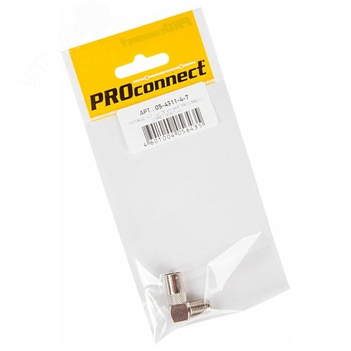 Изображение товара Переход гнездо F-штекер TV угловой (шт)