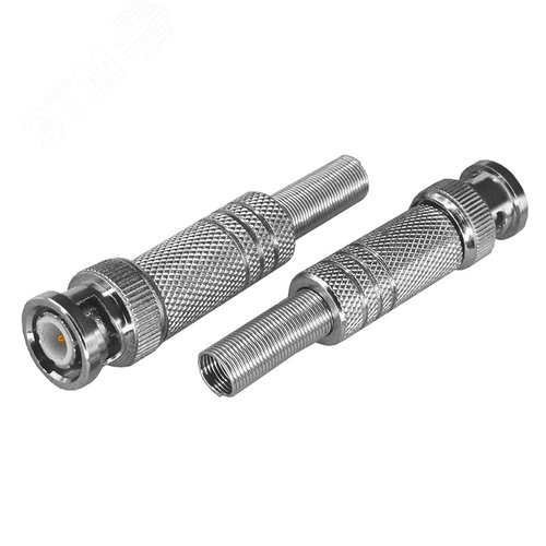 Изображение товара Разъем штекер BNC под винт с пружиной металл (шт)