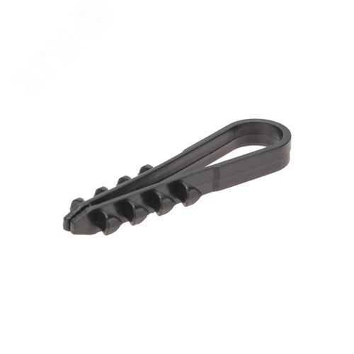 Изображение товара Дюбель-хомут нейлоновый 5-10 мм, круглый, черный (100 шт/уп) (упак)