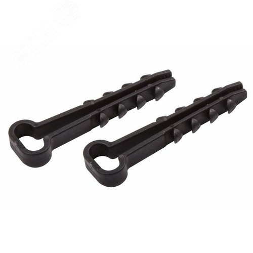 Изображение товара Дюбель-хомут нейлоновый 5-10 мм, прямоугольный, черный (100 шт/уп) (упак)