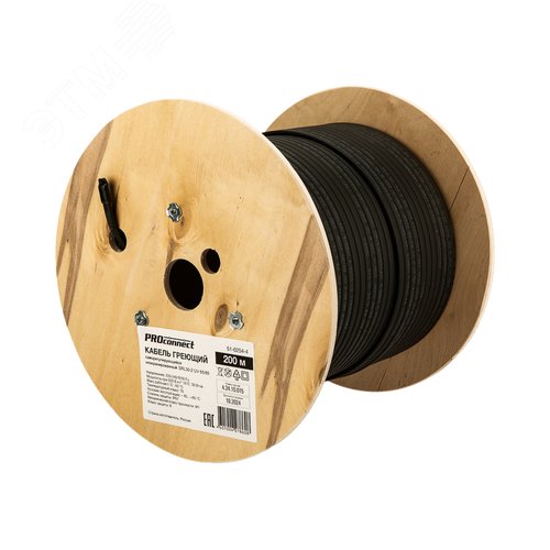 Изображение товара Кабель нагревательный саморегулирующийся SRL30-2 (UV) 30Вт/м, 200м (м)