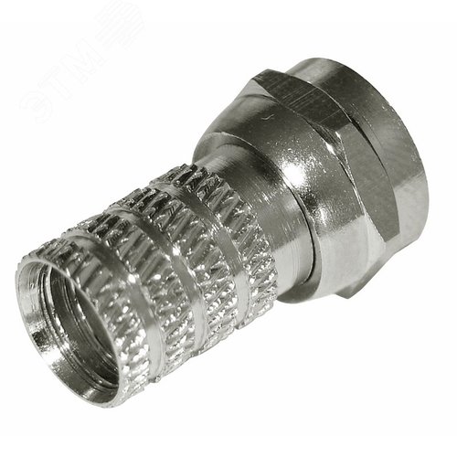 Изображение товара Разъем антенный на кабель штекер F для кабеля RG-6 5шт (упак)