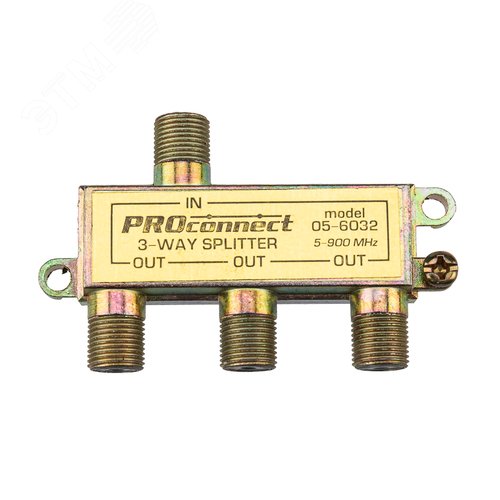 Изображение товара Делитель ТВ х 3 под F-разъём 5-900 МГц (шт)