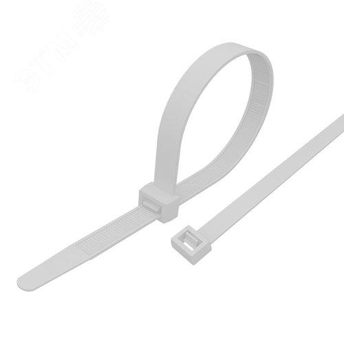 Изображение товара Хомут-стяжка кабельная нейлоновая 250x3,6 мм, белая, 100 шт (упак)