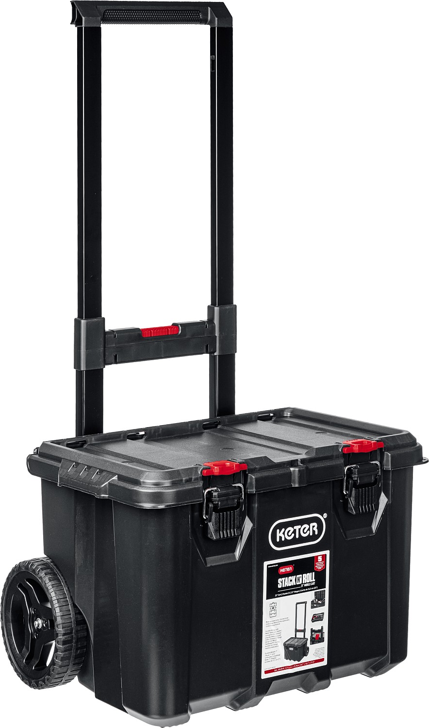 Ящик-тележка пластиковый на колесах STACKNROLL, 525x411x560 мм, (21'')