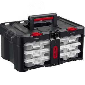 Изображение товара Ящик пластиковый с органайзерами STACKNROLL, 481x332x233 мм, (19'') (шт)