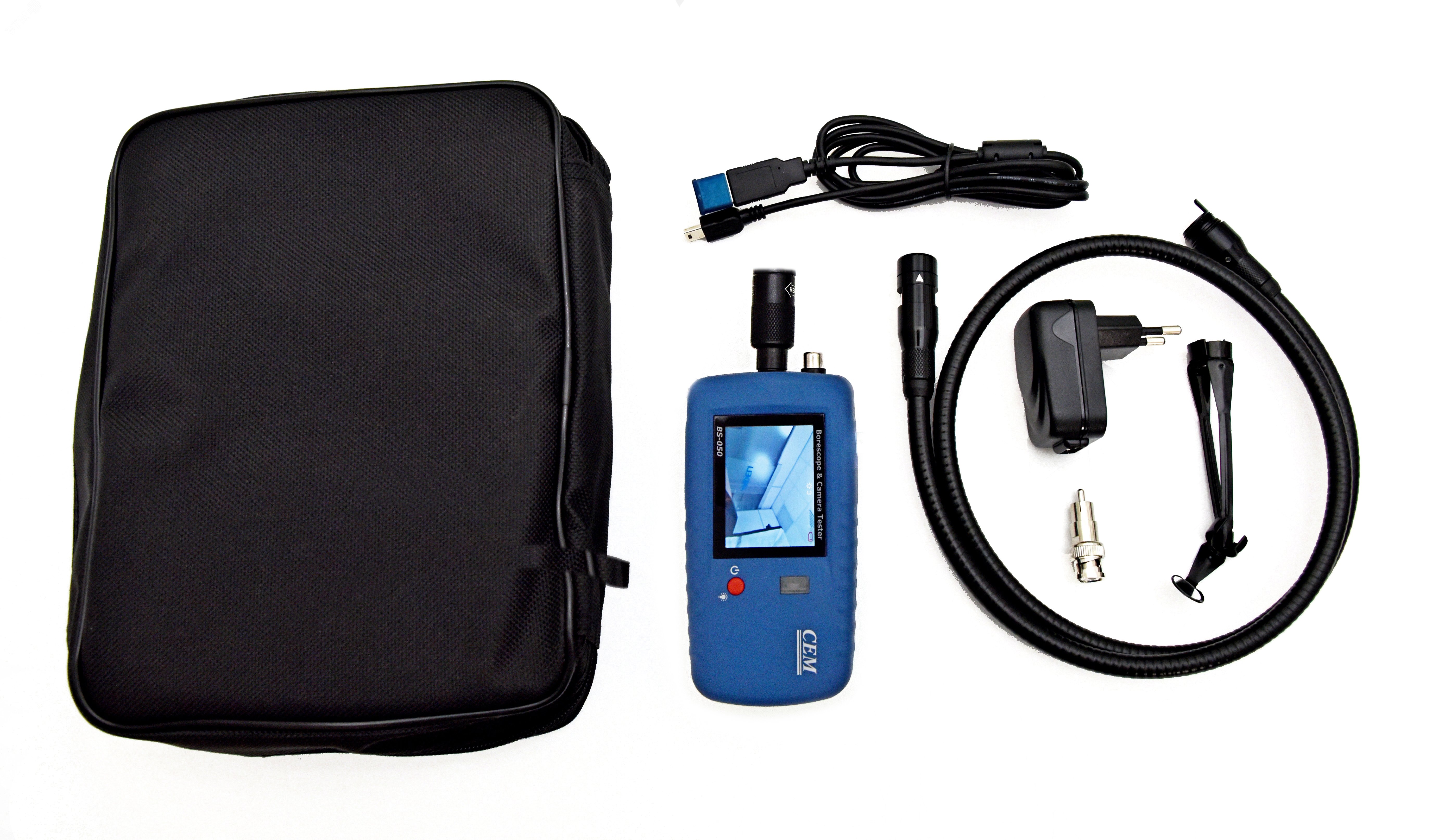 Изображение товара Видеоскоп BS-050 гибкий зонд 1000 мм дисплей IP67 для промышленности