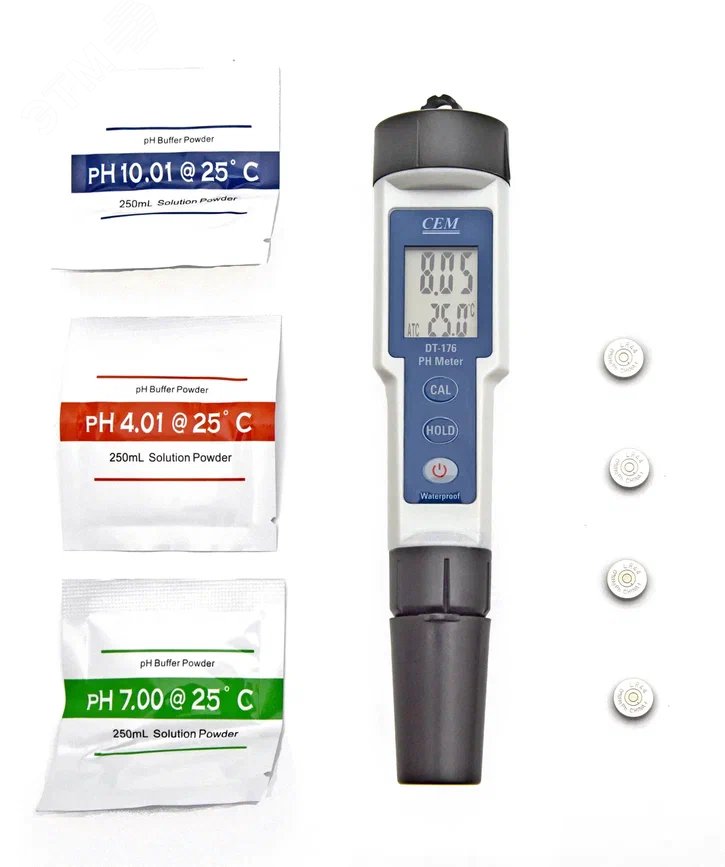 Изображение товара Влагозащищенный pH метр DT-176 для измерения кислотности и температуры