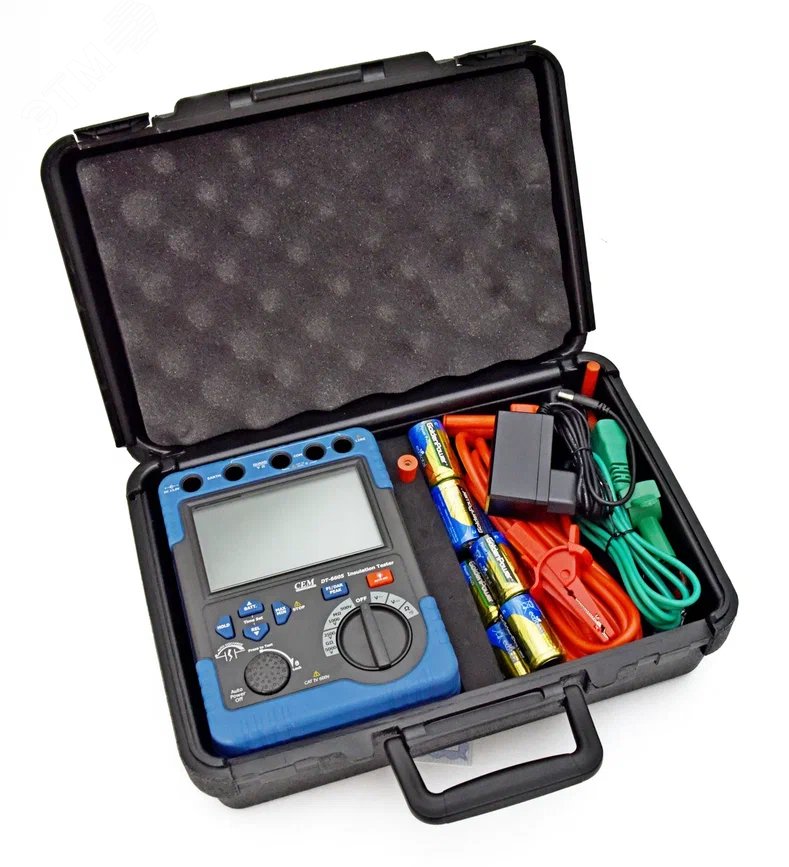 Изображение товара Мегаомметр DT-6605 высоковольтный измеритель сопротивления изоляции CEM