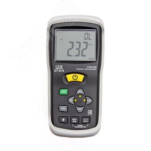 Измеритель скорости воздуха и температуры DT-619 - фото 1