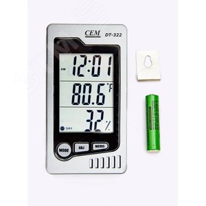 Термогигрометр цифровой часы DT-322 - фото 4