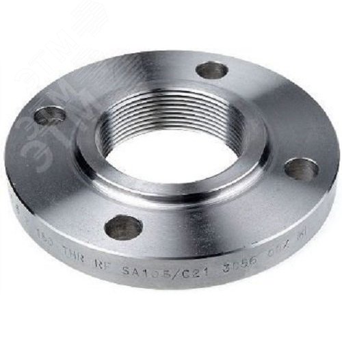 Изображение товара Фланец стальной резьбовой с внутренней резьбой Д у100 (4"") Ру-10/16 DIN 2566 Ст.20 (шт)