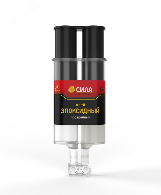 Изображение товара Эпоксидный клей СИЛА 12 мл в шприце для металлов и материалов