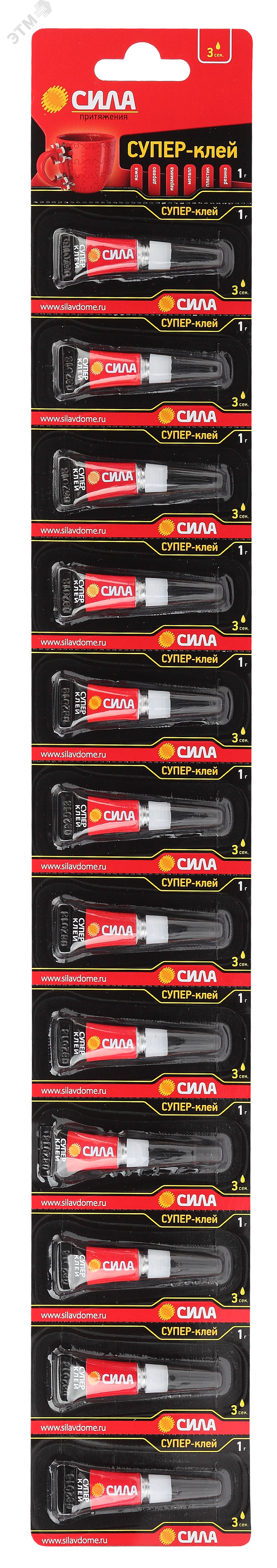 Изображение товара Супер-клей 1 г лента BL-12 SSBL12-1 СИЛА (шт)