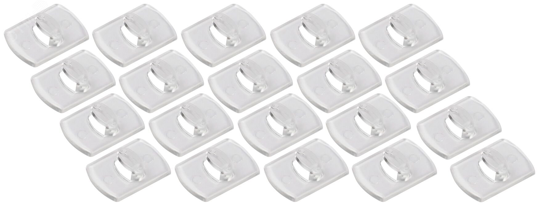 Изображение товара Клипсы для гирлянд СИЛА 100 шт прозрачные до 200 г