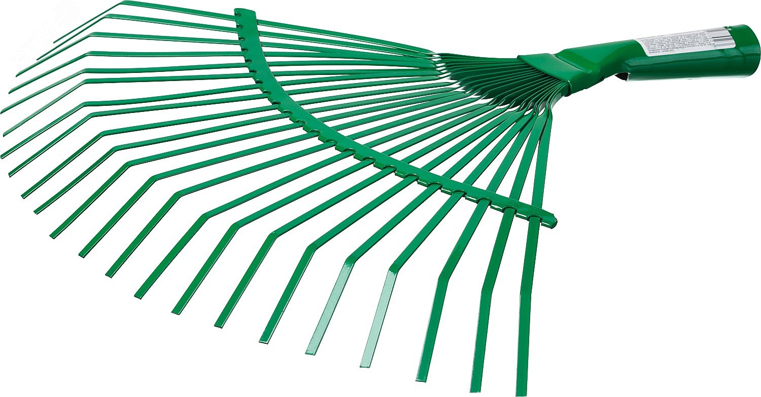 Изображение товара Грабли веерные пластинчатые 385х450 мм без черенка садовые инструменты РОСТОК