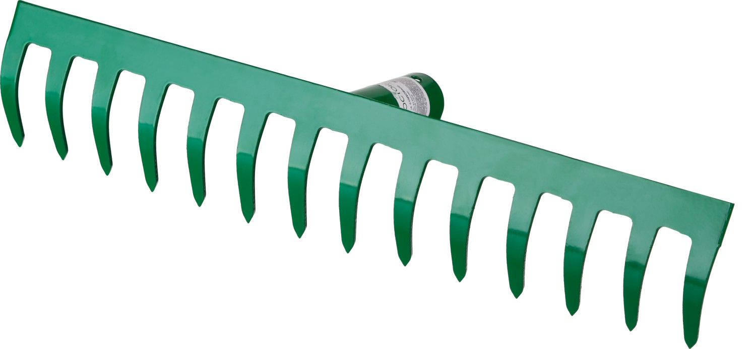 Грабли стальные 364x60 мм, 14 прямых зубцов, без черенка